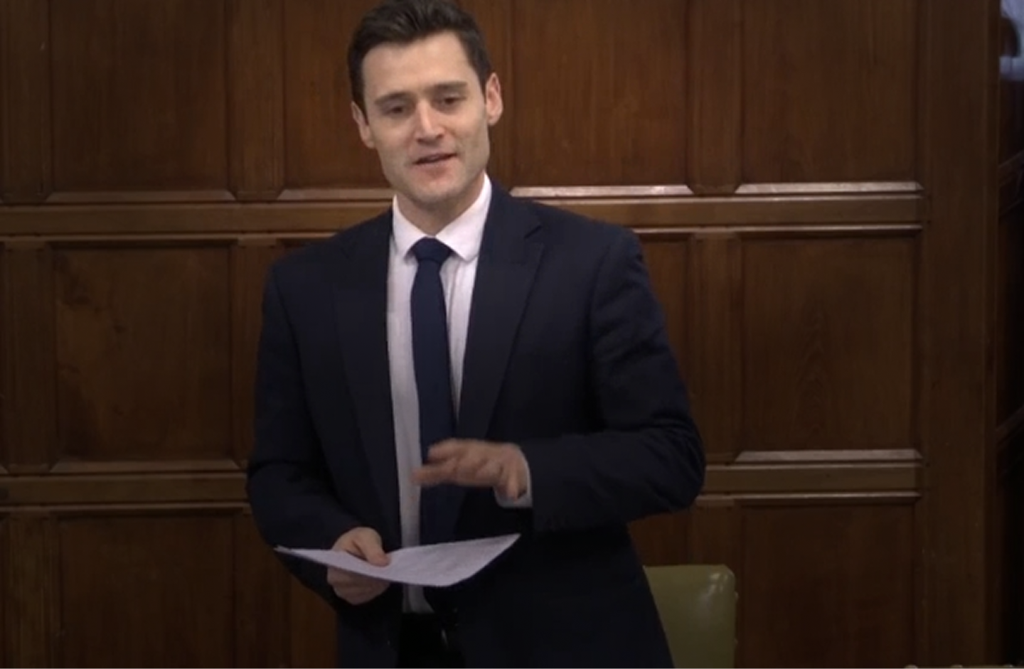 Dr Luke Evans MP for Hinckley and Bosworth speaking about Poppy Appeal contributions