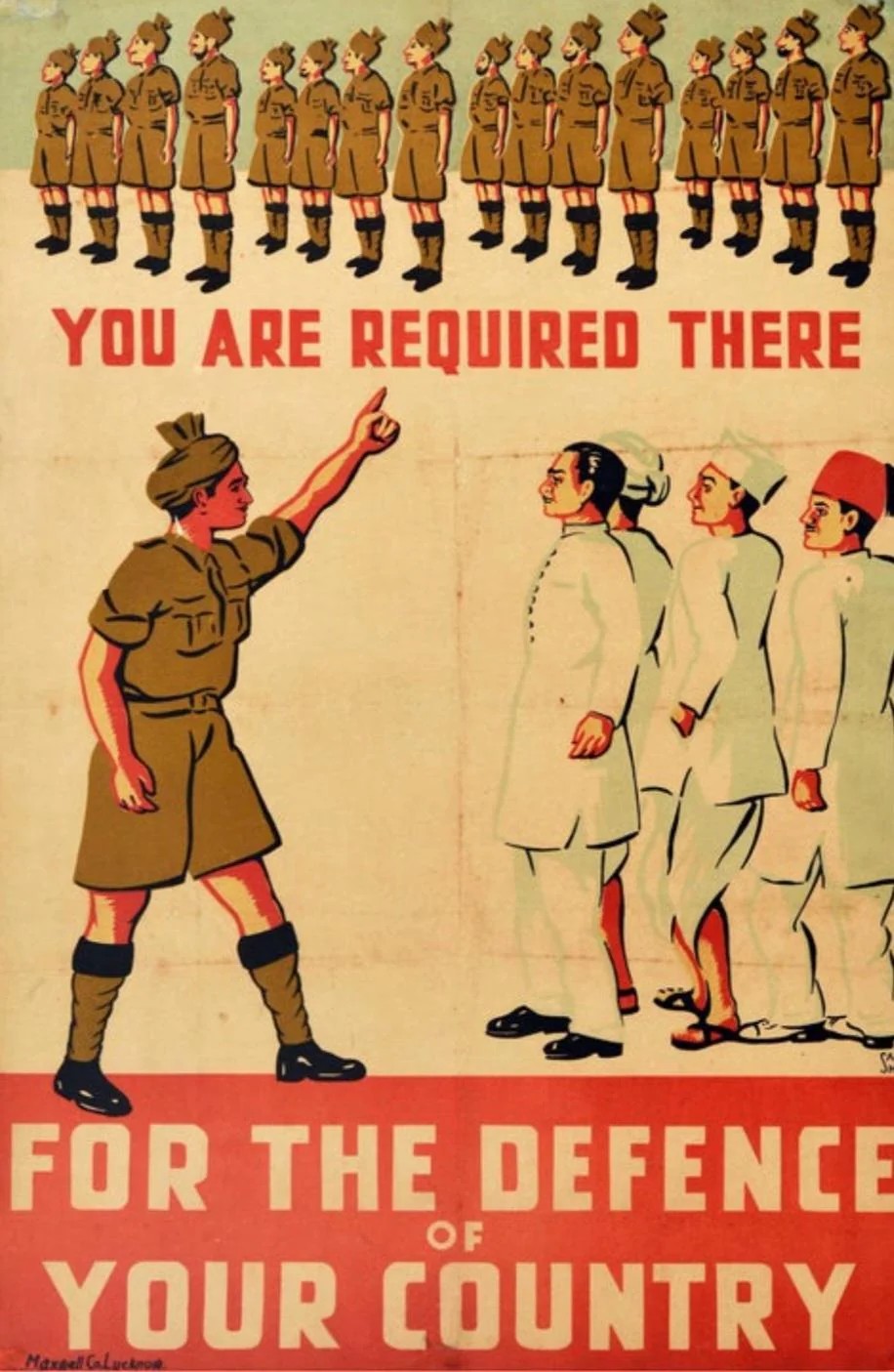 WW2 poster urging Indian men to enlist in the British Army