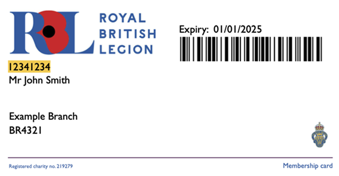Membership Card Example
