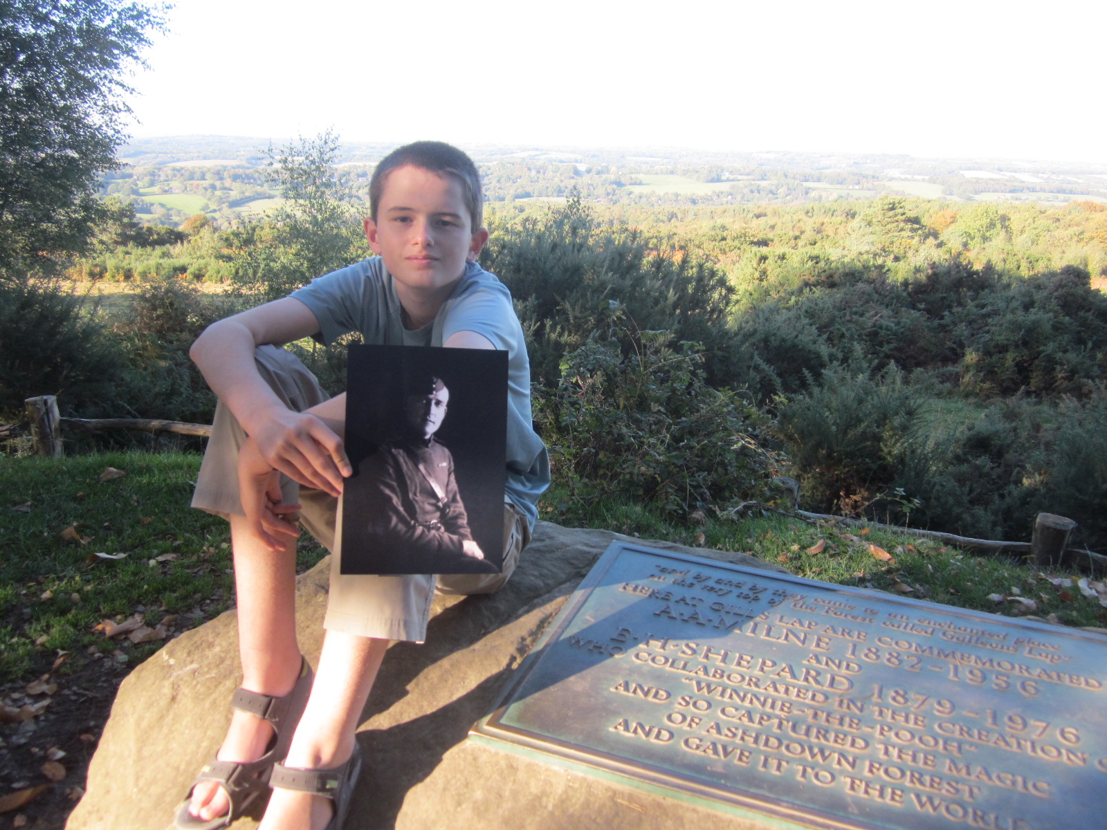 Toby Castle filming for the 2018 Festival of Remembrance at Gill Lap on Ashdown Forest - a