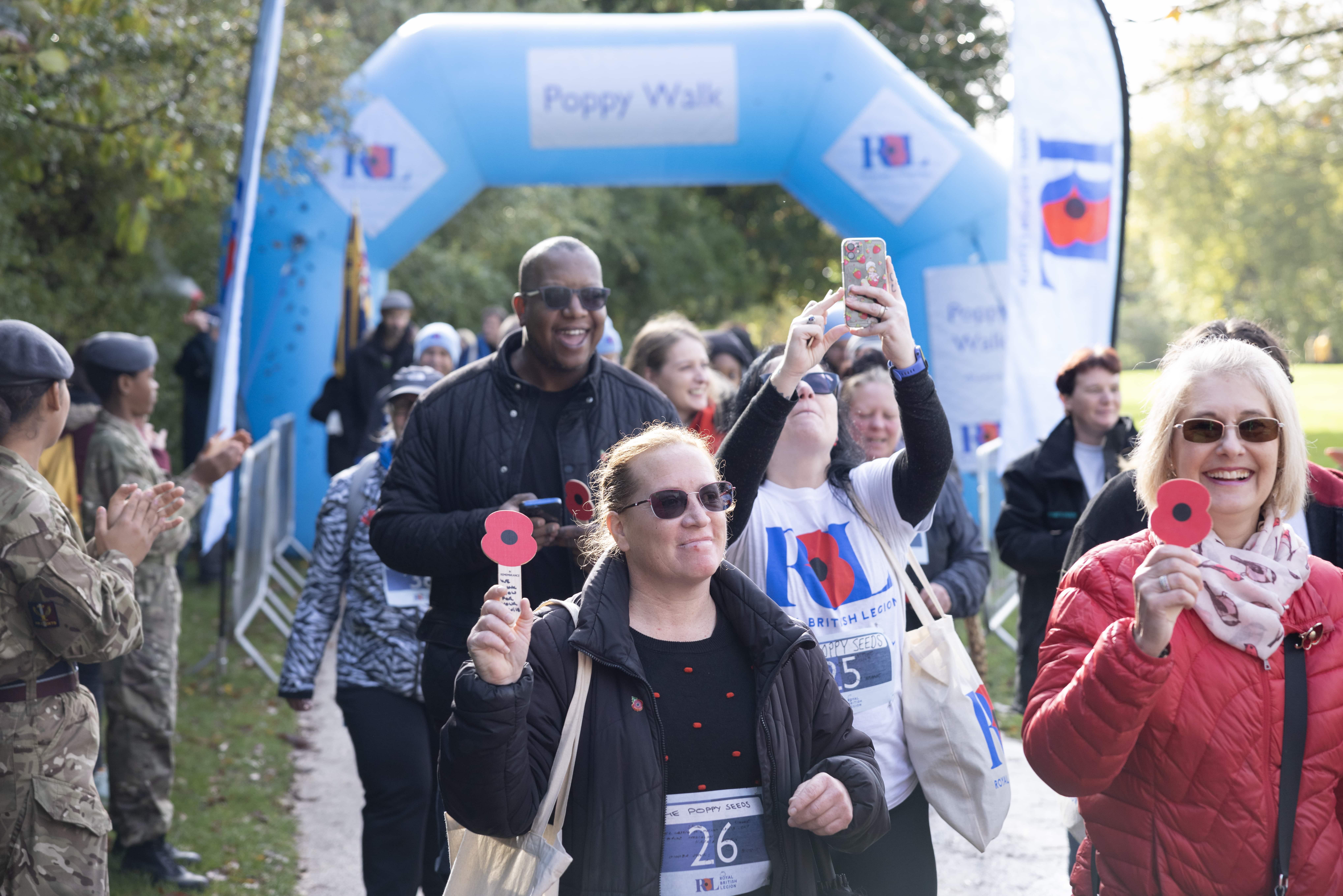 Participants completing Poppy Walk London 2023 - 105