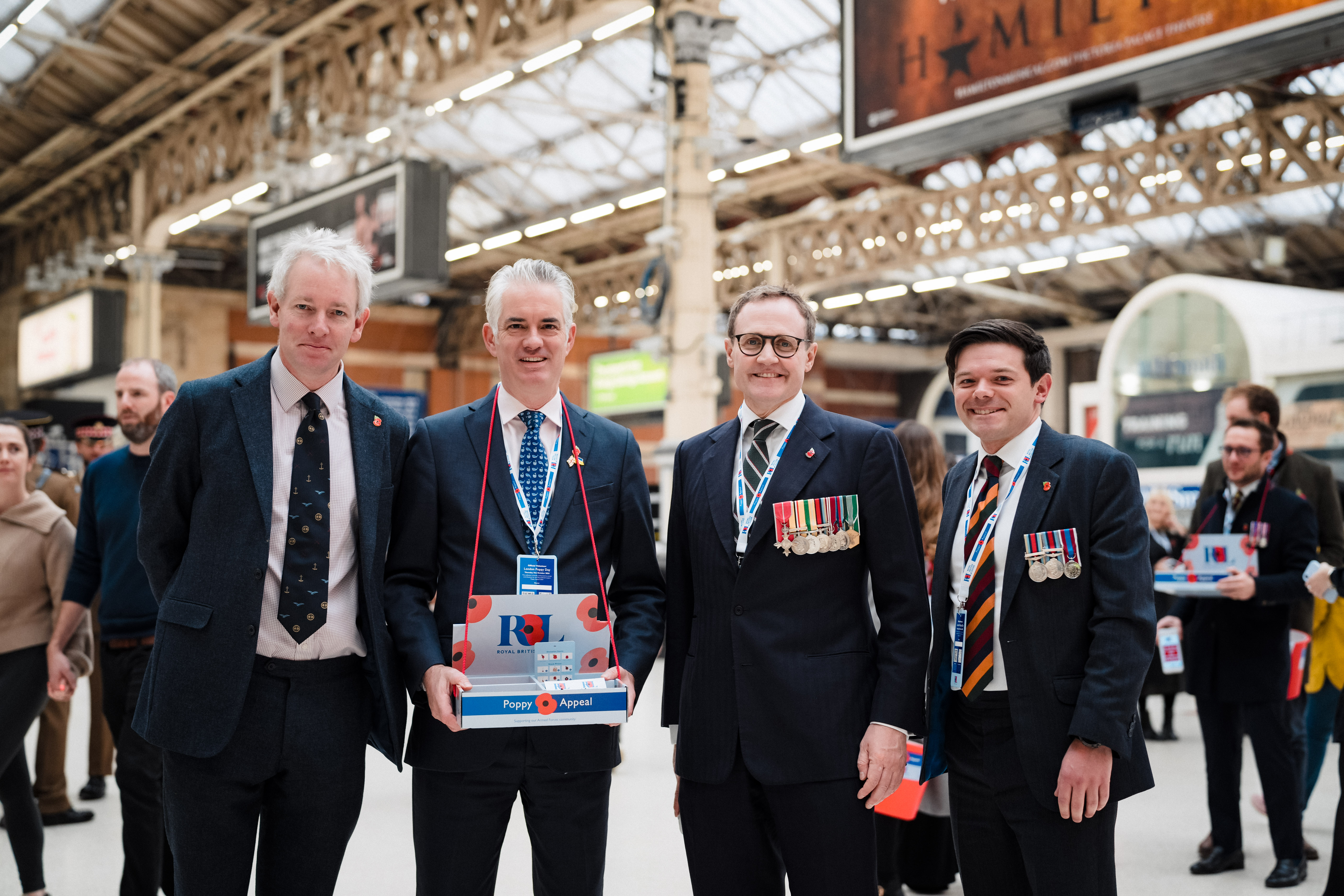 James Cartlidge MP, Danny Kruger MP, Tom Tugendhat MP collecting at Victoria station James Cartlidge MP, Danny Kruger MP, Tom Tugendhat MP collecting at Victoria station